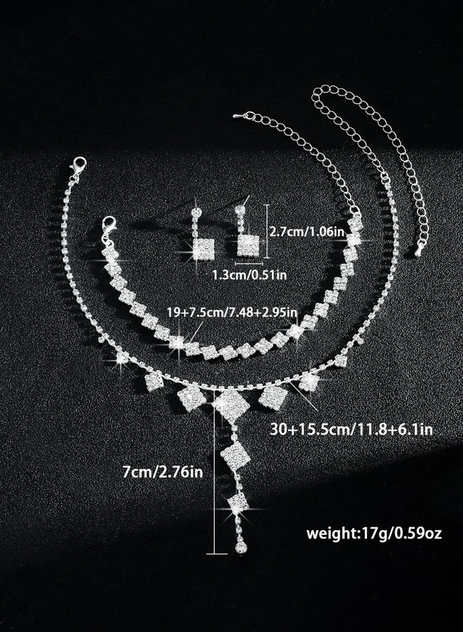 Take Two 3-Piece Embellished Necklace, Bracelet And Earrings Jewelry Set